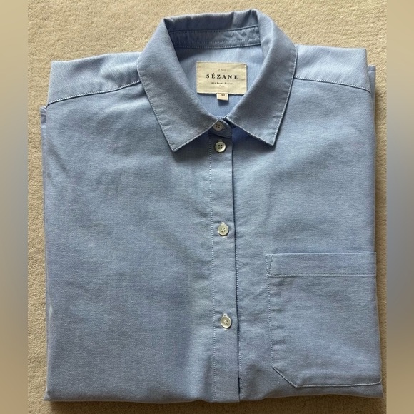 Sezane Tomboy Shirt Blue 32 - Picture 5 of 5
